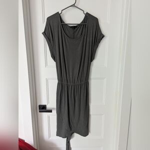 Dynamite Black Midi Dress with Scoop Neck and Dolman Sleeves